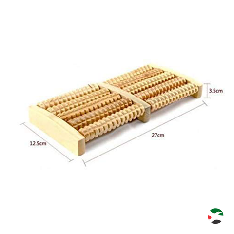 Olmecs Acupressure Wooden Foot Massager Roller (6 Rollers)