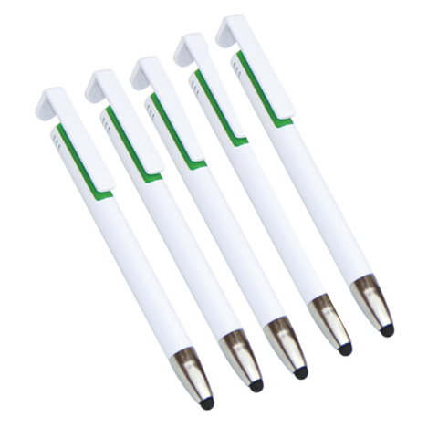 Olmecs Promotional Plastic Pen with Mobile Holder & Stylus (100Pc Pack)