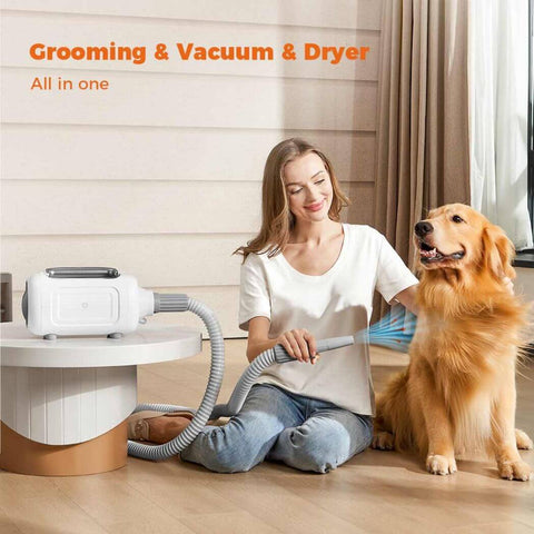 GULIGULI Shark 7-in-1 Pet Grooming Kit & Vacuum & Dryer