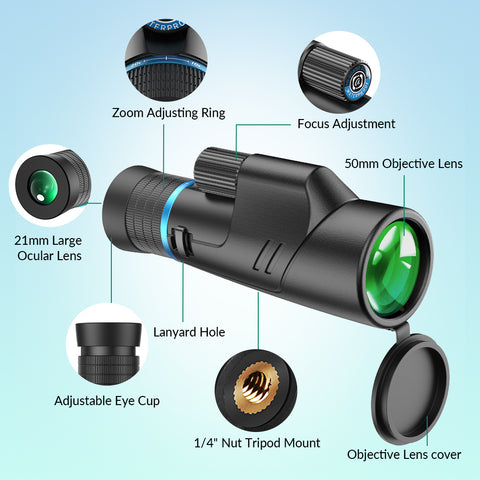 Apexel Hd Zoom 10-20X Monocular Telescope