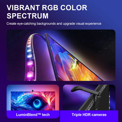 Premium TV Backlight with Camera Sync Smart LED Strip Lights for 32-50 Inch 55-65 Inch TVs