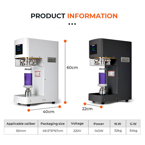 Soda Can Sealing Machine Automatic Tin Can Sealer with cup holder for Bubble Tea, Juice, Falooda,