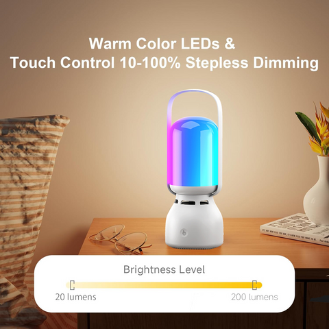 Outdoor Camping RGB Light With Bluetooth Speaker 5.1 1800mAh