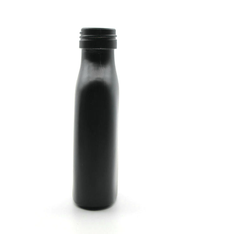 Willow 250ml Black Glass Flask Bottles with Black Tamper Evident Caps 80 Pc Carton
