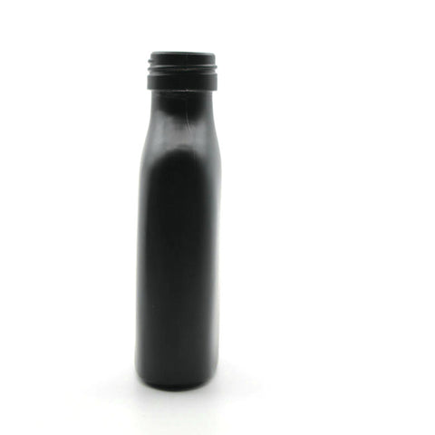 Willow 250ml Black Glass Flask Bottles with Black Tamper Evident Caps 80 Pc Carton