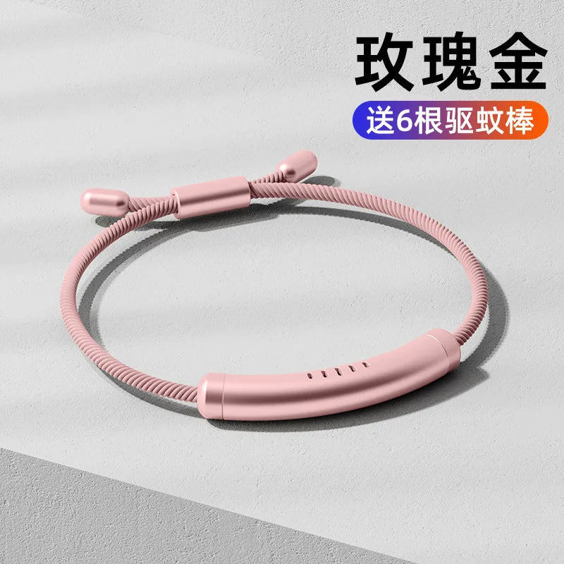 Anti-Mosquito Adjustable Rope Bangle Children Adult Silicone Essential Oil Patch Chain Alloy Bracelet