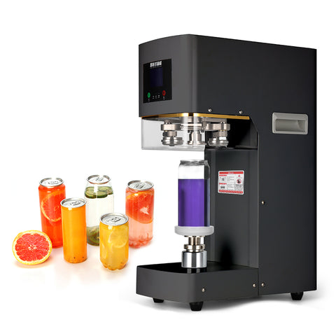 Soda Can Sealing Machine Automatic Tin Can Sealer with cup holder for Bubble Tea, Juice, Falooda,