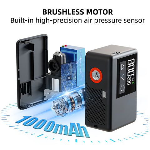 NEWO BL01 Portable Brushless Motor Tyre Inflator Mini Electric Bike Tire Pump with 14 Cylinders