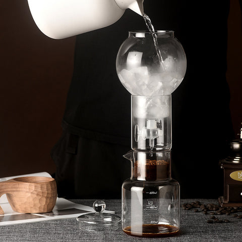 Olmecs 600ml Hand Brewed Cold Brew Coffee Maker Set Glass Drip Ice Coffee Maker for Cold Brew & Tea