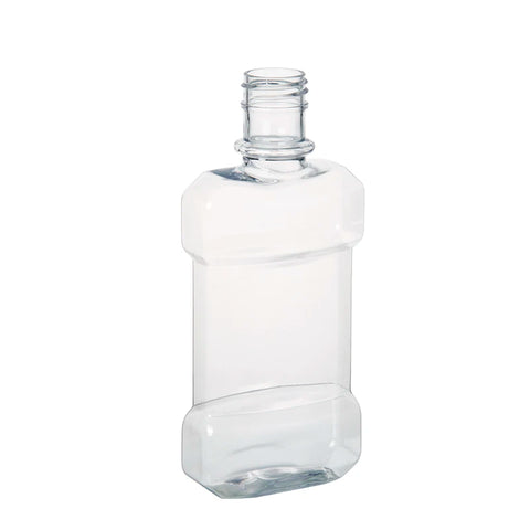 Willow 250ml Empty PET Plastic Bottles Listerine Mouthwash Oral Care Bottle with White Cap (12Pc Pack)