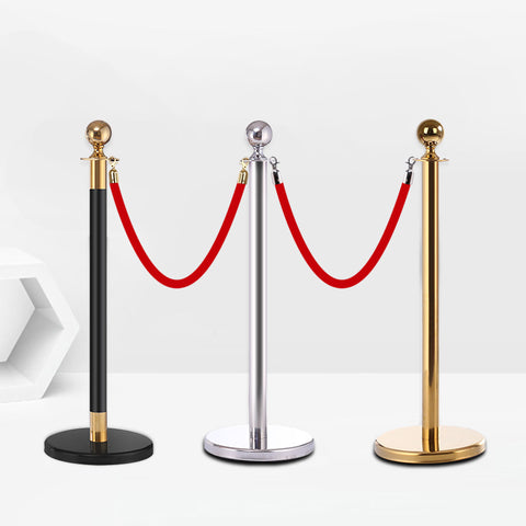 Queue Railing Post Stanchions Metal Lobby Stand Barriers and Ropes steel ground stakes For Hotel