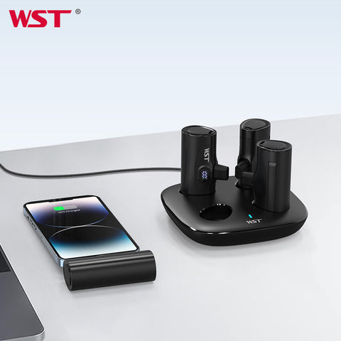 WST LED Digital Display Small Portable PD Fast Charging 5000mah Tail Power Banks