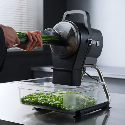 Olmecs Electric Vegetable Chopper, 200W Commercial Vegetable Slicer, Scallion Cutter Food Processor With 3 Feed Ports