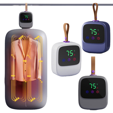 Portable Clothes Dryer Mini Compact Dryer for Apartment RV Travel Small Quiet Fast-Drying Machine with Adjustable Timer