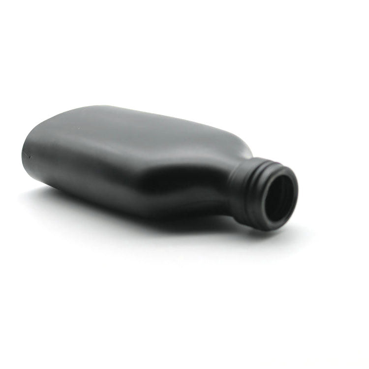 Willow 250ml Black Glass Flask Bottles with Black Tamper Evident Caps 80 Pc Carton
