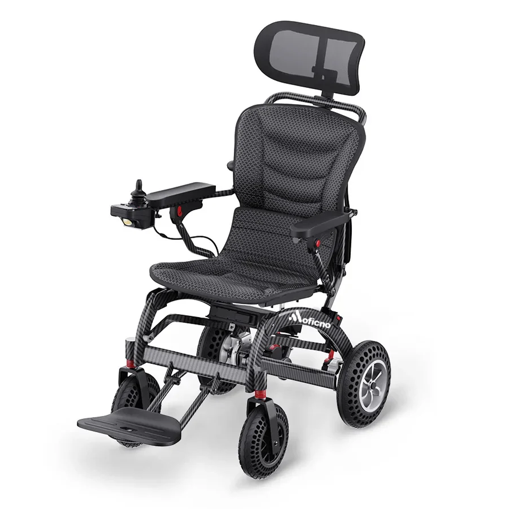 Powerful Lithium Rechargeable Controlled Lightweight 17.5kg Elderly Electric Wheelchair Brushless Motor