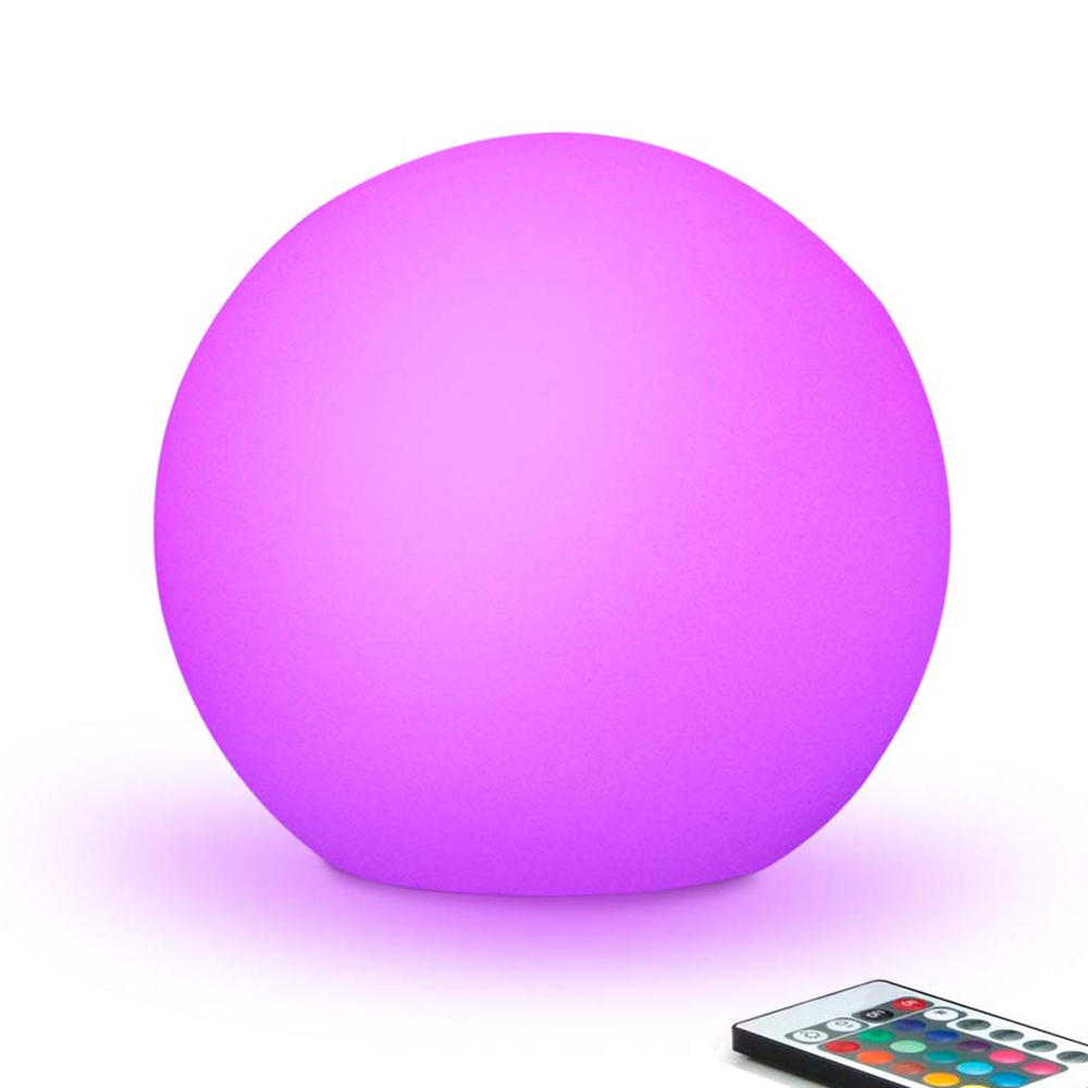 Olmecs LED Ball Light,  Color Changing Globe Light, Rechargeable Night Light, Waterproof 40-Inch