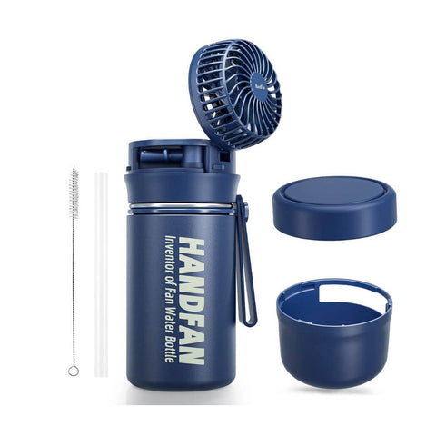 HandFan Water Bottle with Fan 12oz Hot & Cold