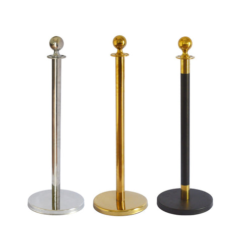 Queue Railing Post Stanchions Metal Lobby Stand Barriers and Ropes steel ground stakes For Hotel