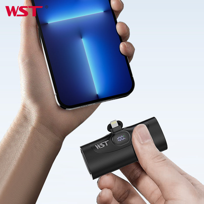 WST LED Digital Display Small Portable PD Fast Charging 5000mah Tail Power Banks