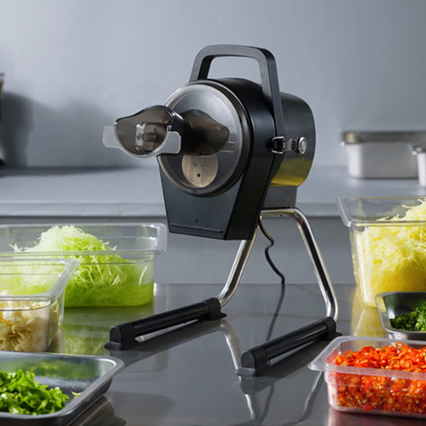 Olmecs Electric Vegetable Chopper, 200W Commercial Vegetable Slicer, Scallion Cutter Food Processor With 3 Feed Ports