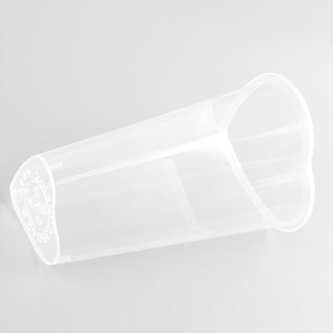 500 Pcs Transparent PP Disposable Plastic Juice Bubble Tea Boba Cup with Lids Heart Shape 500CC