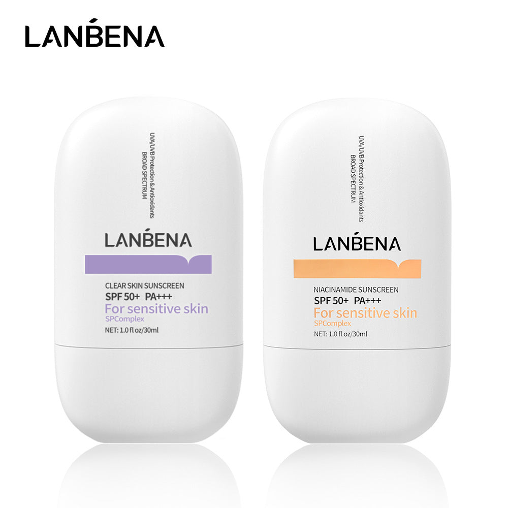 LANBENA Clear Refreshing Sunscreen Waterproof Lightweight Niacinyl Whitening High Sunfast Moisturizing SPF50+ PA++ Sun Care 30ML