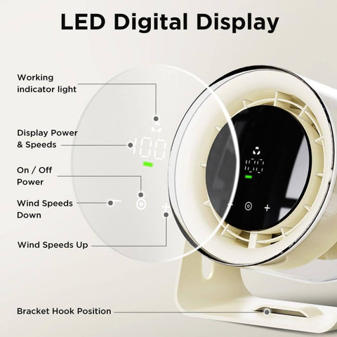 High Speed Circulation Desk Fan With Battery Powered