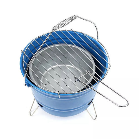 Olmecs Portable Camping BBQ Fire Pit Charcoal Round Stove