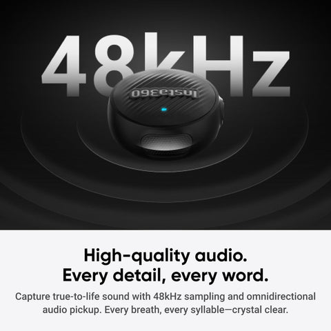 Insta360 Mic Air Transmitter And Receiver For Type-C Devices And Flow2 Pro
