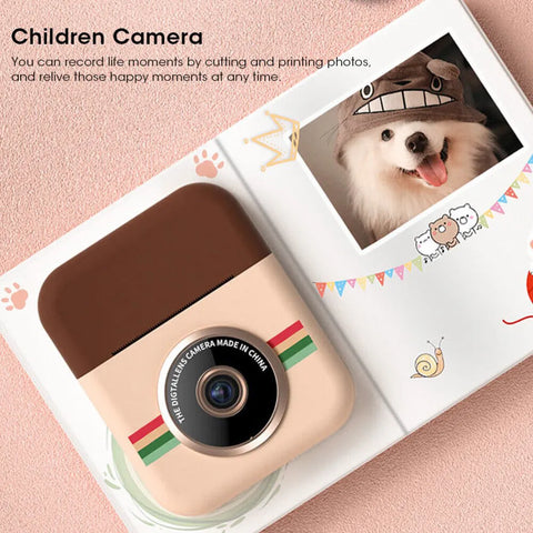 Kids Print Camera Mini HD Photo with IPS Color Screen