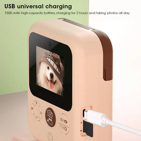 Kids Print Camera Mini HD Photo with IPS Color Screen