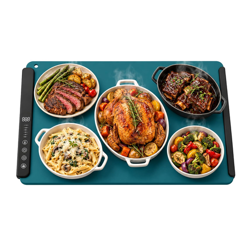 Olmecs Premium Electric Food Warming Mat, Foldable Silicone Warming Tray