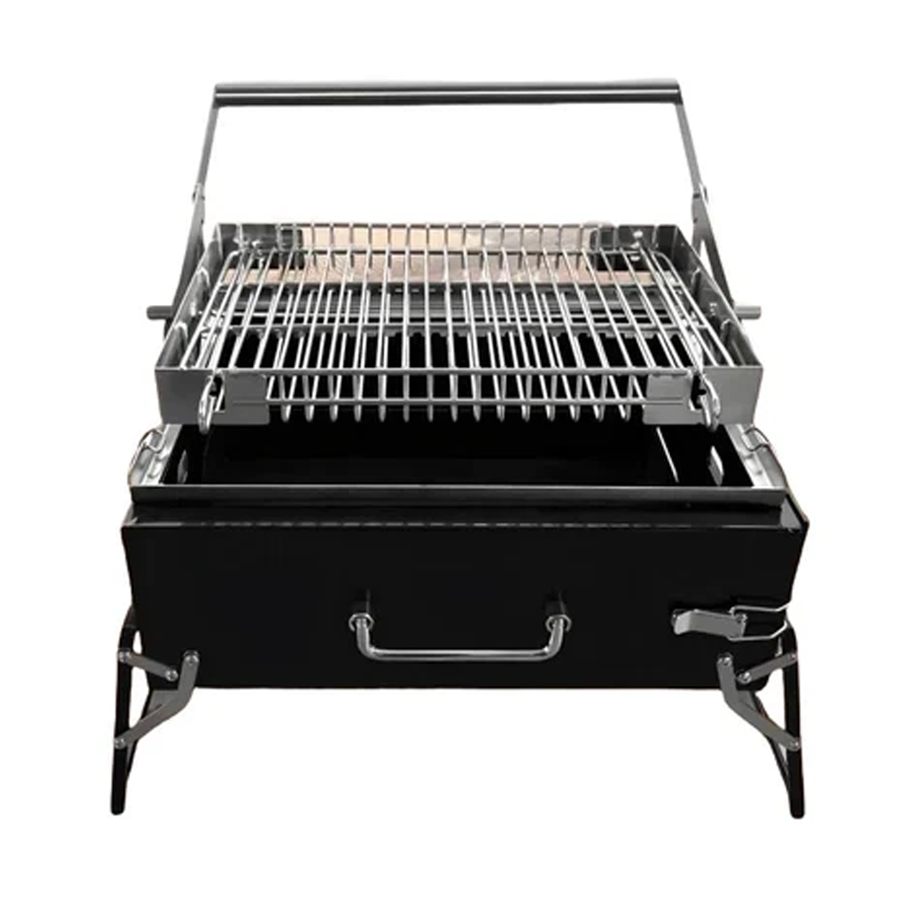 Portable Camping BBQ Grill Stove Fire Pit with Foldable Stand