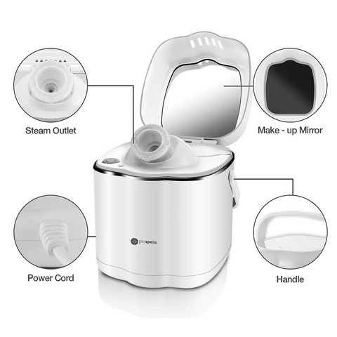 Olmecs Hot Mist Nano Facial Steamer, Warm Mist Hydration System for Pore Cleansing,