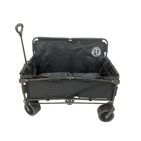 Olmecs Multi-functional Foldable Trolley Camping Sofa Double Chair with Fishing Bag Durable Wagon Cart
