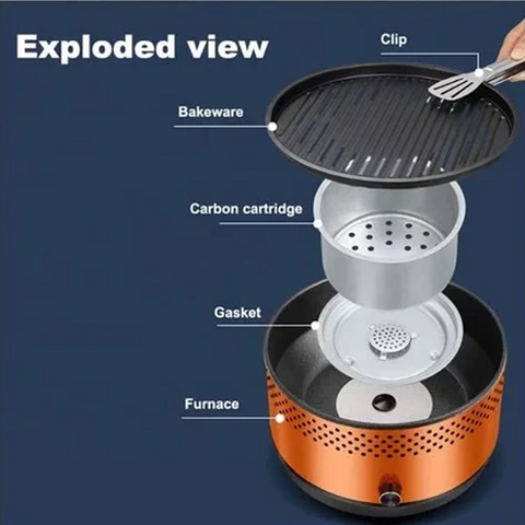 Olmecs Camping Barbecue Grill Portable Smokeless BBQ Cooking Stove Electric Grill