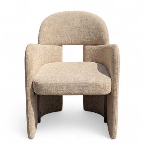 Olmecs  Premium Furniture Sculptural Silhouette Upholstered Dining Chair JP1582