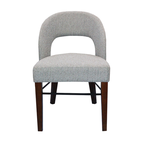 Olmecs  Deluxe Furniture Solid Wooden Dining Chair with Grey Fabric JP1284