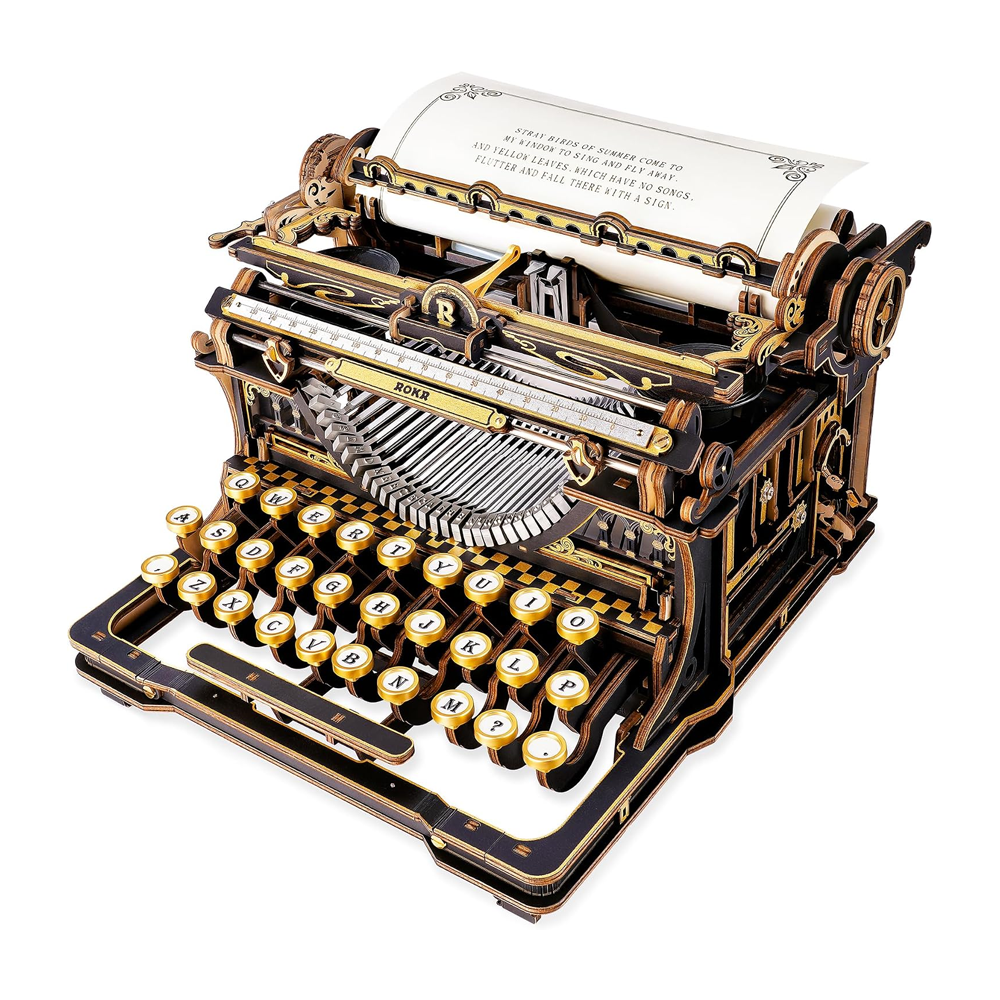ROKR Classic Mechanical Writing Machine Model 3D Wooden Puzzle