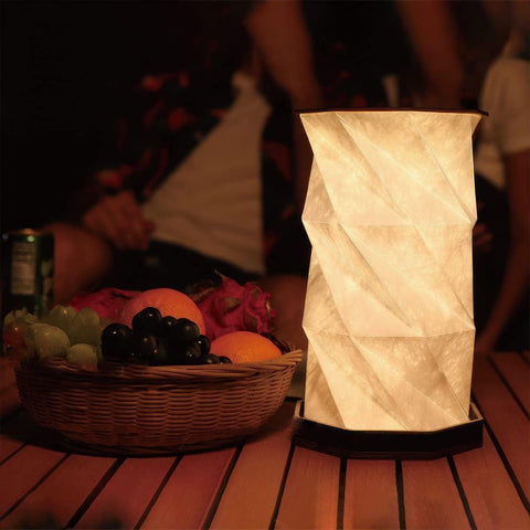 LED Rotating Book Light ABS Wood & Paper Lamp