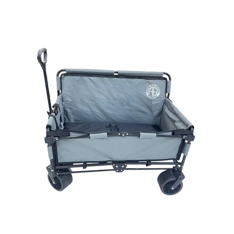 Olmecs Multi-functional Foldable Trolley Camping Sofa Double Chair with Fishing Bag Durable Wagon Cart