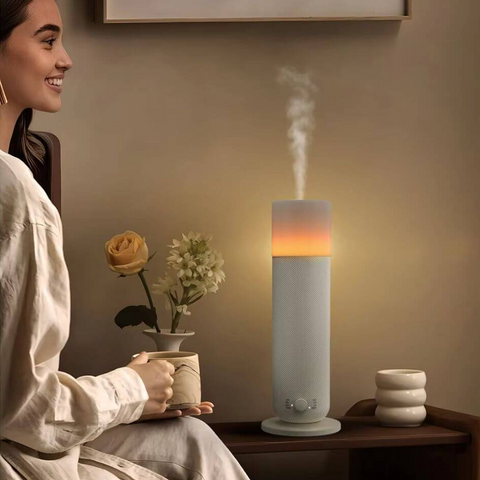 Olmecs 120ML Tower Aroma Diffuser Air Humidifier | Bluetooth Controlled