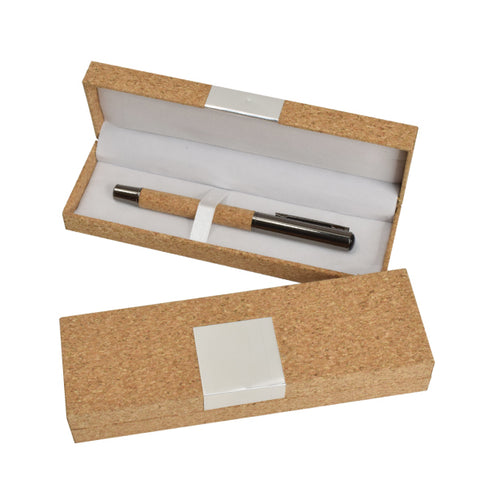Olmecs AMP 69-2 Metal & Cork Pen for Corporate Gifting with Gift Box (6Pc Pack)