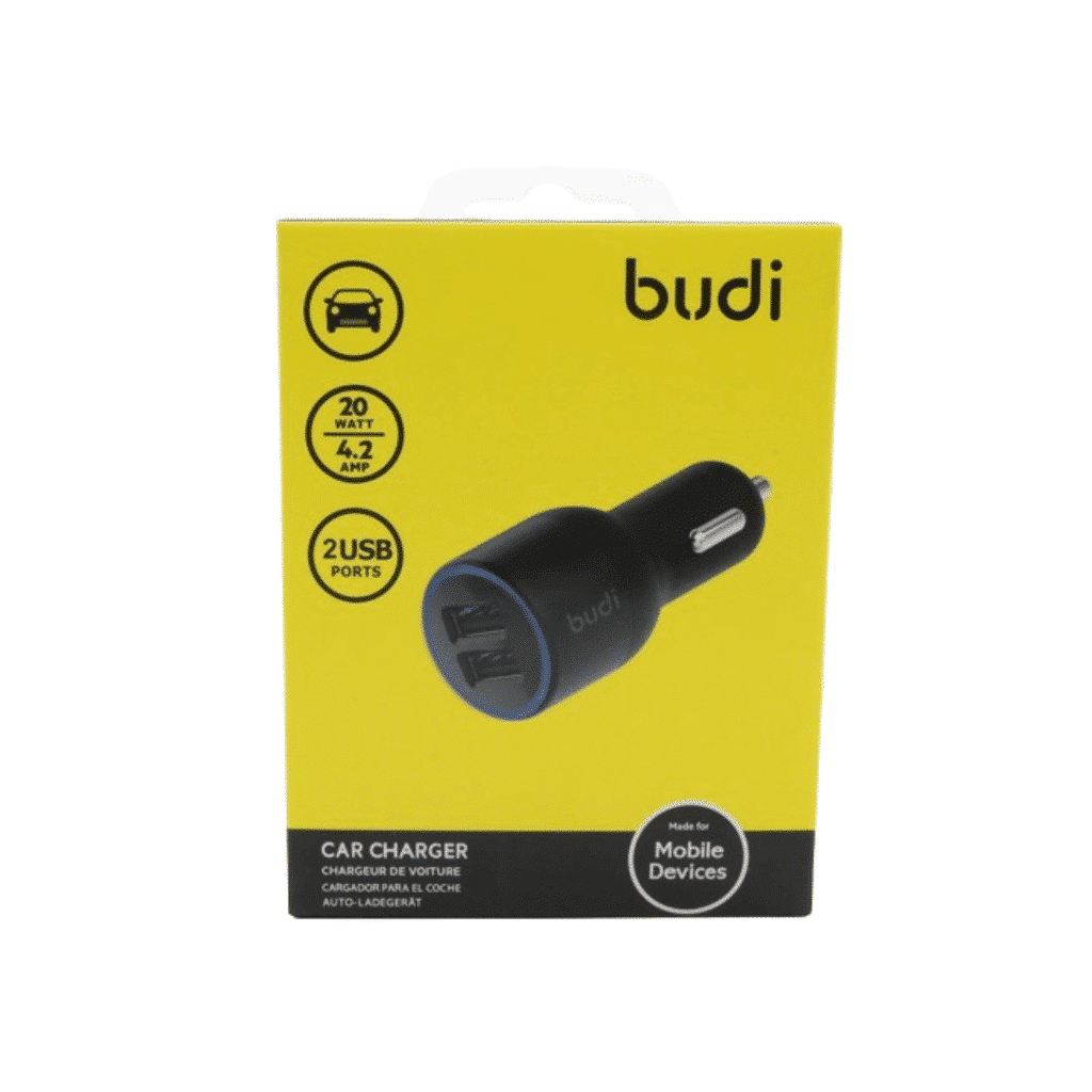 Car Charger 2 USB Port 20W 4.2AMP | Budi CC109CB