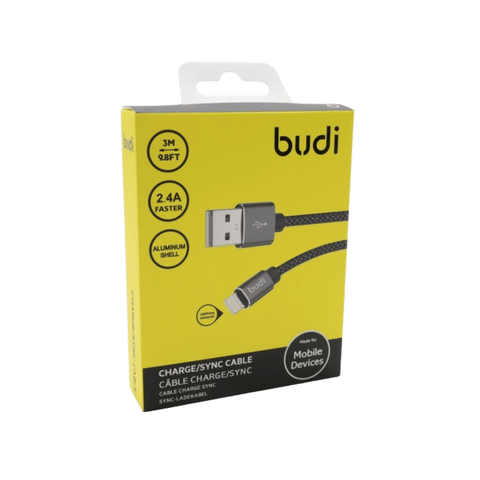Budi USB-A to Lightning Charge And Sync Cable 3M | DC206L30B