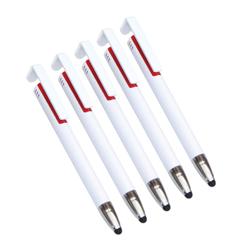 Olmecs Promotional Plastic Pen with Mobile Holder & Stylus (100Pc Pack)