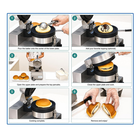 Olmecs  Ice Cream Hamburger Waffle Machine Burger Maker Panini Press Sandwich Maker