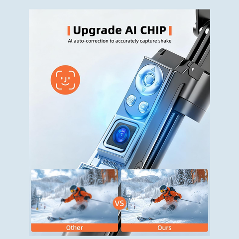 Auto Face Tracking Selfie Stick Tripod for Mobile with Light 360 Rotation That Follows Your Movement 63"