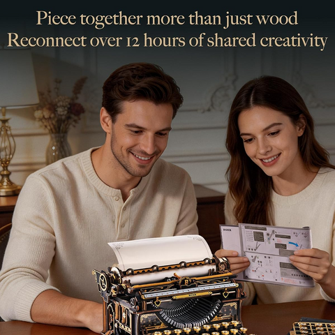 ROKR Classic Mechanical Writing Machine Model 3D Wooden Puzzle